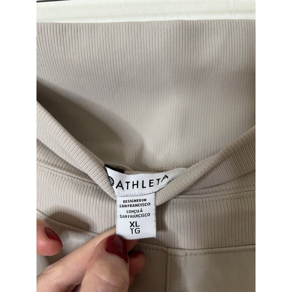 Athleta Cream Wide Leg Pant Size XL Athleisure Casual - Picture 2 of 4